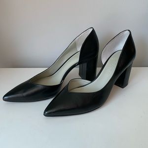 Half d'Orsay Pump with Block Heel
